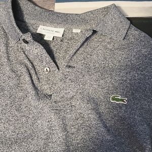 Grey colored polo style lacoste golf shirt